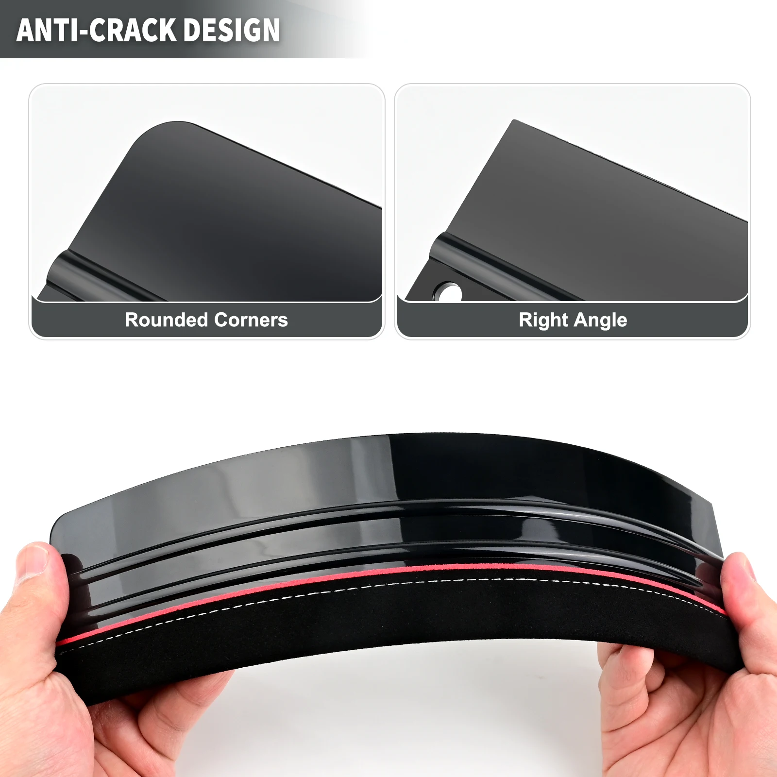 FOSHIO 1/2pcs Film Wrapping Squeegee With Premium Buffer Felt Edge Carbon Fiber Car Vinyl Smoothing Glass Cleaning Scraper 30CM