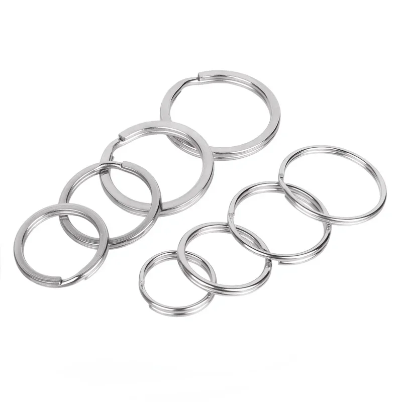 304 Edelstahl Schlüsselring-Verbinder für DIY Schlüsselanhänger-Herstellung Doppelschlaufen-Kreisrahmen-Zubehör 15-50mm – Detail 6