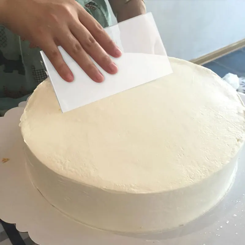 11.81 and 7.87 Inch Large Transparent Acrylic Cake Scrapers Are Smoother Rectangular Home That Tools Kitchen Accessories - view 3