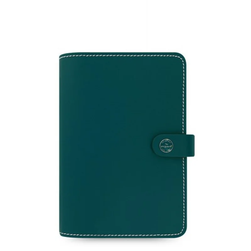 A + Filofax Tamanho Pessoal O Organizador Original Diário Dark Aqua Leather 022382 Presente