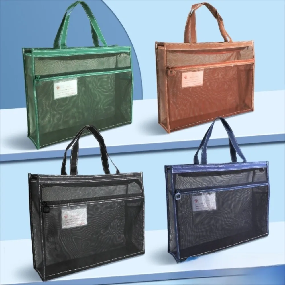 

Lightweight A3 Zipper Pouch Bag Creative Large-capacity Document Book Bag Waterproof Canvas Book Storage Bag School