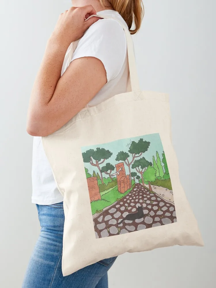 

Journal of a Cat in Rome - Appia Antica Tote Bag free delivery bags custom fabric bag Gift bags