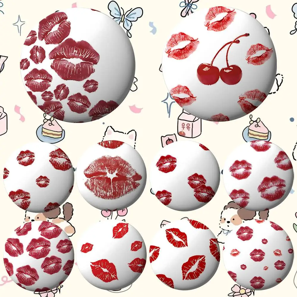 Sexy rote Lippen Abzeichen Weißblech Soft Button Pin Brosche Metall Abzeichen individuelle Schmuck Zubehör Hut Tasche Revers