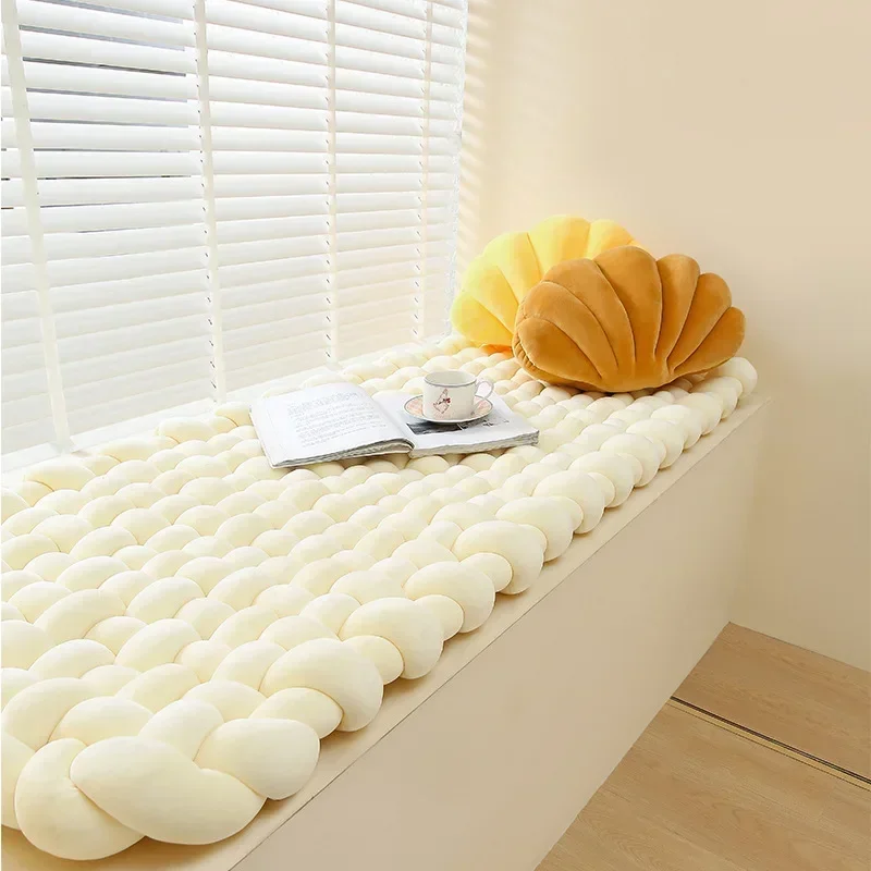 Large Knot Plush Cushion Nordic Aesthetic Fabric Stuffed Pillow Oversize Luxury Plush Pillow Bedroom Windowsill Tatami Cushion