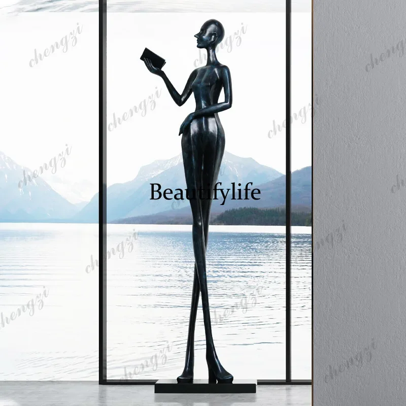 X173 Customized Modern Abstract Art Human Body Sculpture Floor-to-Floor Large Ornament Home Character Office Soft Decoration