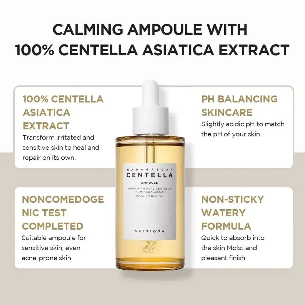 Centella Asiatica Essence Madagascar Centella Ampoule Moisturizing Soothing Gentle Relieve Dryness Brightening Skincare