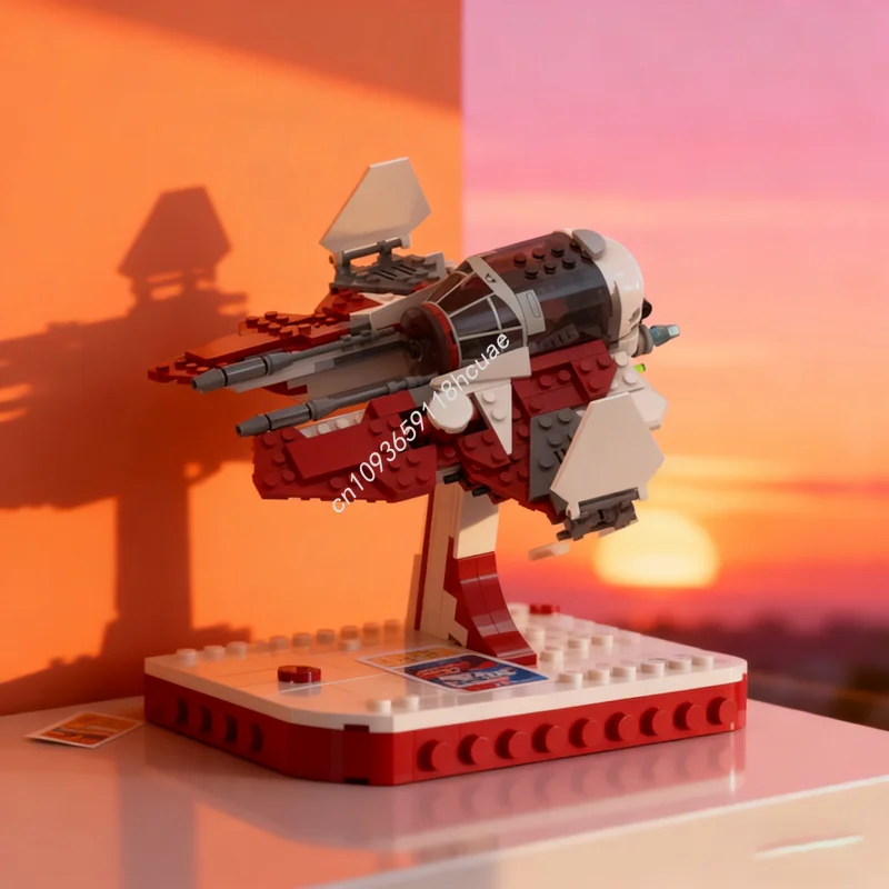 79 Uds. Conjunto de exhibición MOC, modelo de batalla de estrellas, bloques de construcción, juguete de construcción, montar DIY, regalos creativos de Navidad para niños, cumpleaños