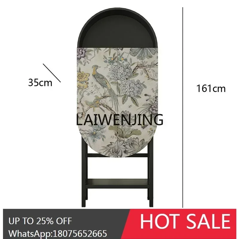 SGF living room wall installation-free wine display cabinet multi-functional solid wood locker