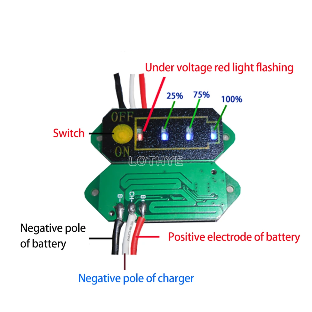 Battery Level Indicator 1S 2S 3S 4S 5S 6S 3.7-25.2V 18650 Lipo Lithium Battery Li-Ion Battery Capacity Tester Meter With Marquee