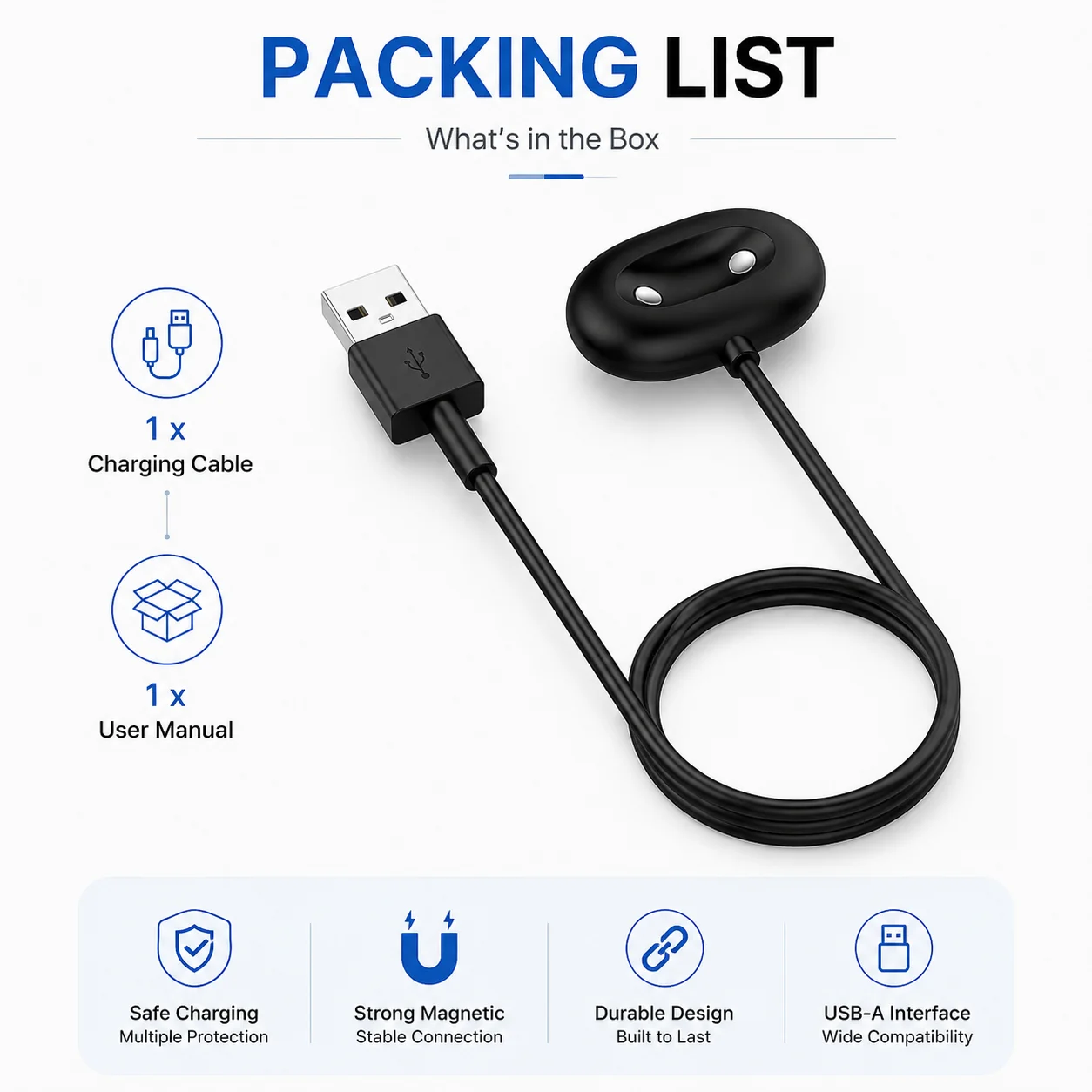 Magnetyczna ładowarka do Google Pixel Watch 4, kabel do szybkiego ładowania USB/Type C, stacja dokująca do ładowania smartwatcha — zdjęcie produktu 6