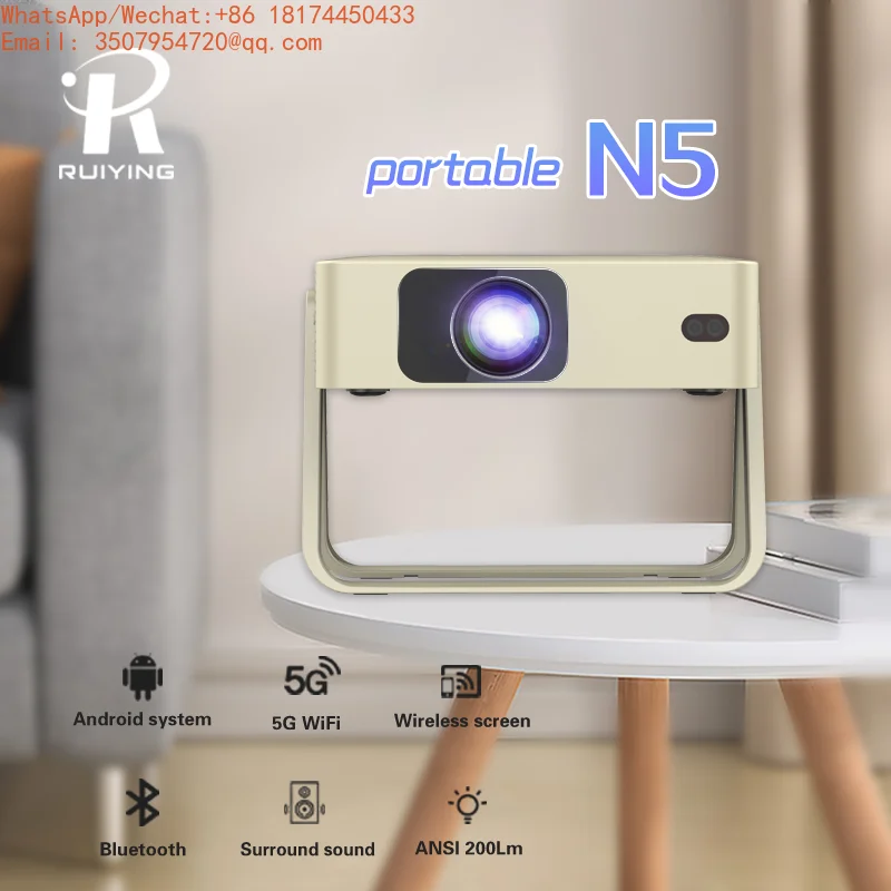 HD Daytime Projector Smart Movie Projector Screencast WiFi Gaming Outdoor Home Projector