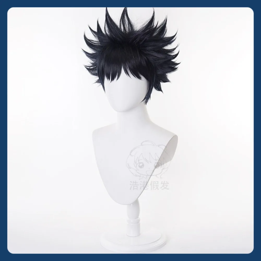Toko Wig Mid-Jade Jujitsu Kaisen Megumi Fushiguro Wig Cosplay Permainan Anime Kostum Bermain Peran Alat Peraga Kostum Halloween Sintetis