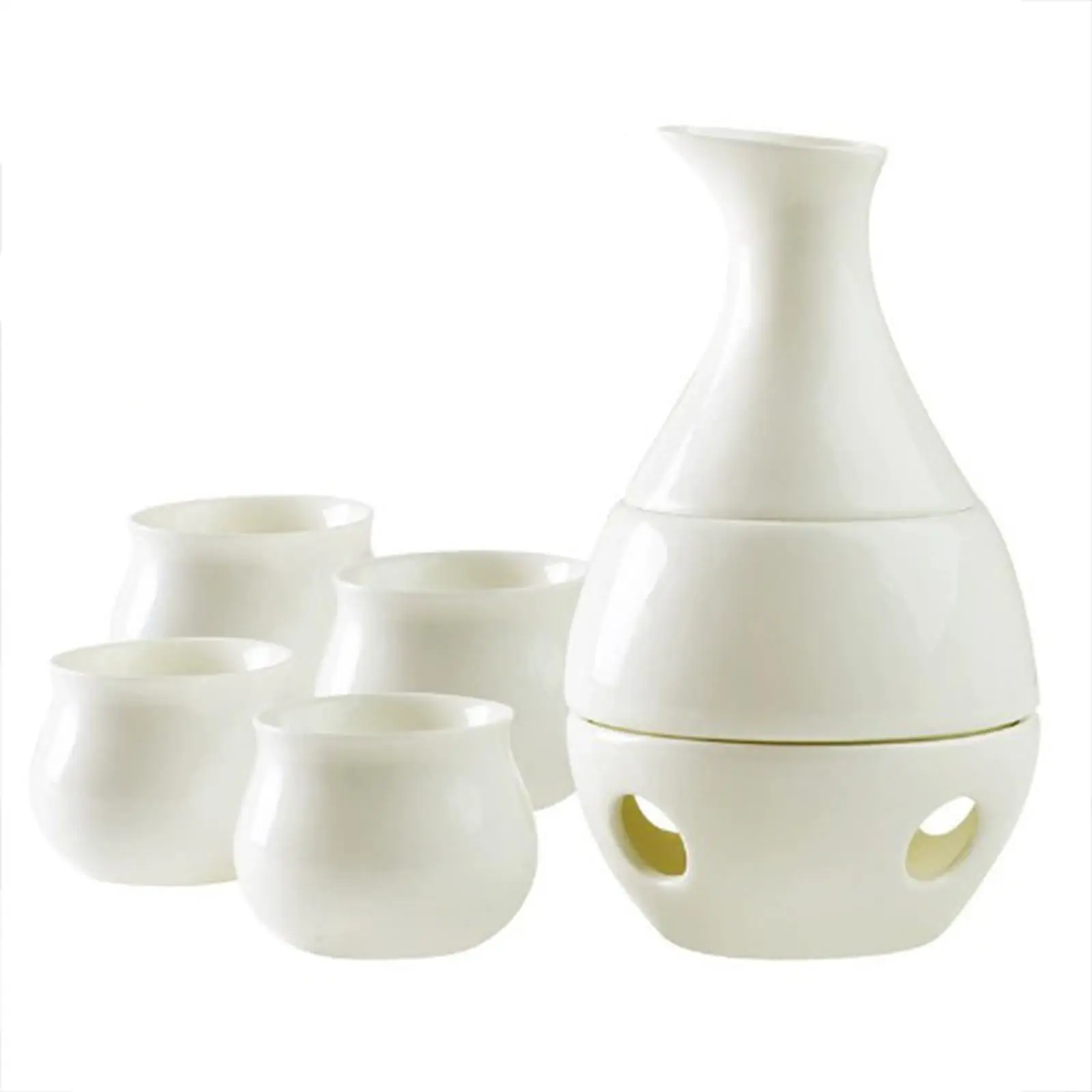 Ceramic Sake Set with Warmer Gift Sake Bottle for Restaurant
