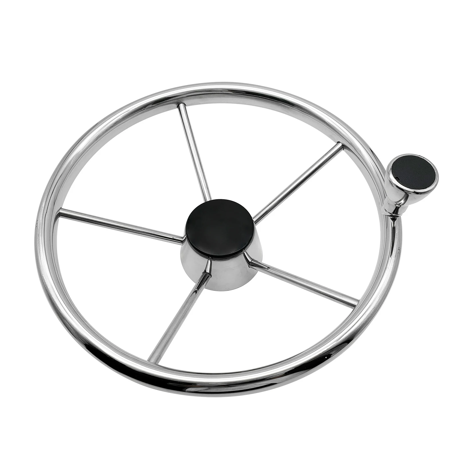 Boat Accessories Steering Wheel With knob Stainless Steel 5 Spoke 25 Degree 11’’ For Marine Yacht