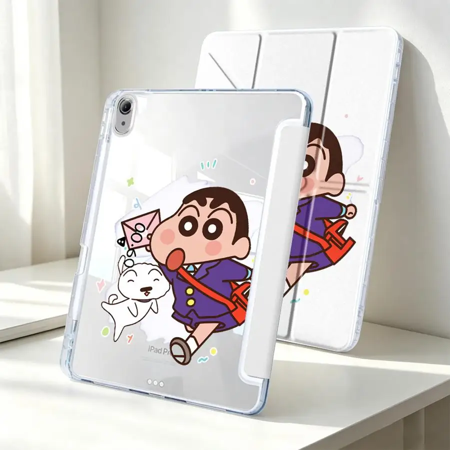 With Pen Slot Cover Tablet Case For Samsung Galaxy Tab A11 S9 Plus S7 FE A9 Plus S8 S10 Lite A8 Shins-chans Letter