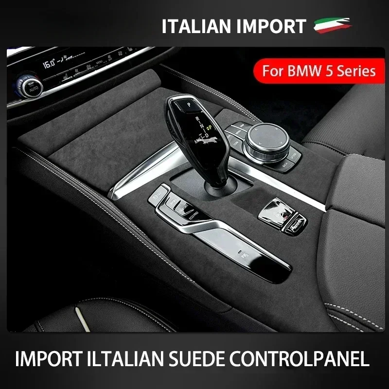 

Italy Super Suede For BMW 5 Series G30 G31 G38 Car Center Console Gear Shift Panel Cover Trim Decorative Shelth Shell