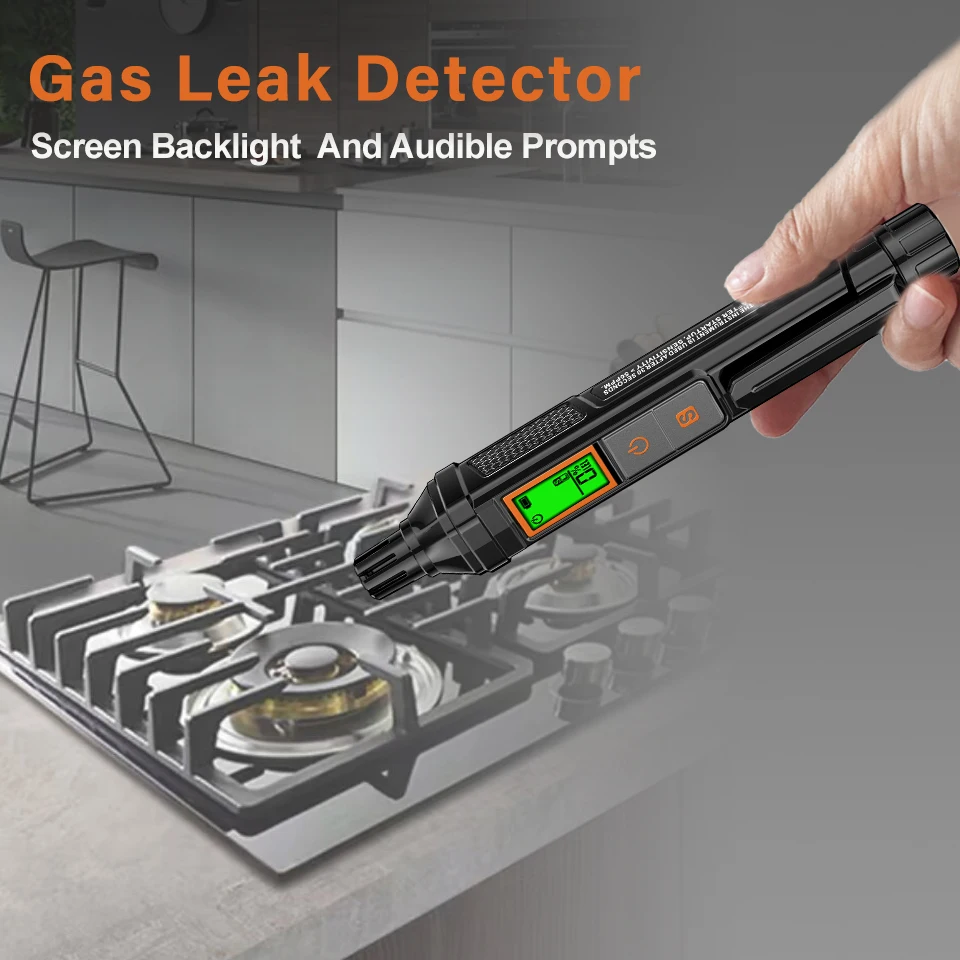 

Aicevoos Digital Display Combustible Gas Leak Detector Gas Alarm Natural Gas Tester Methane Detector for All Flammable Gases