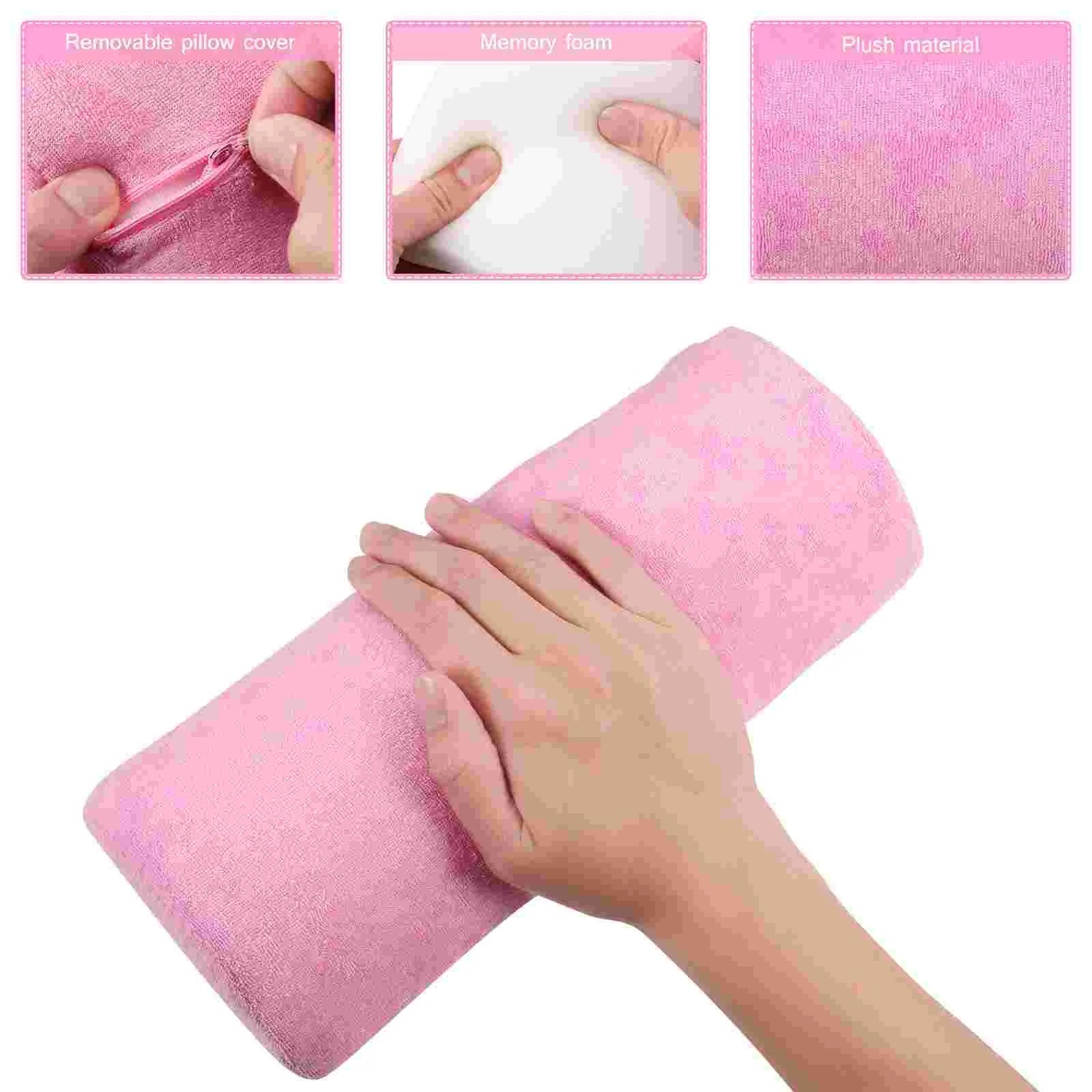 FRCOLOR Hand Cushion Nail Pillow Salon Hand Rest Cushion Rest Holder Manicure Tool (Pink) nail hand pillow