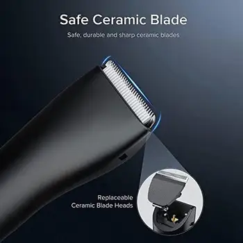 男性用ボディヘアトリマーボールシェーバー、敏感な部分用脱毛ビキニトリマー股間&ボディシェーバーグルーマーアームひげカミソリ 10 best sales 経絡トリマー - №2