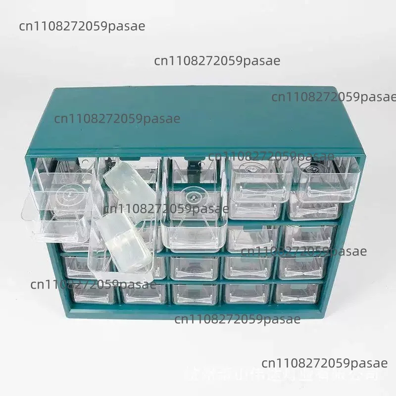 25-Piece Transparent Drawer-Style Parts Box, Large-Capacity Tool Storage Cabinet, Hardware Organizer with Dividers