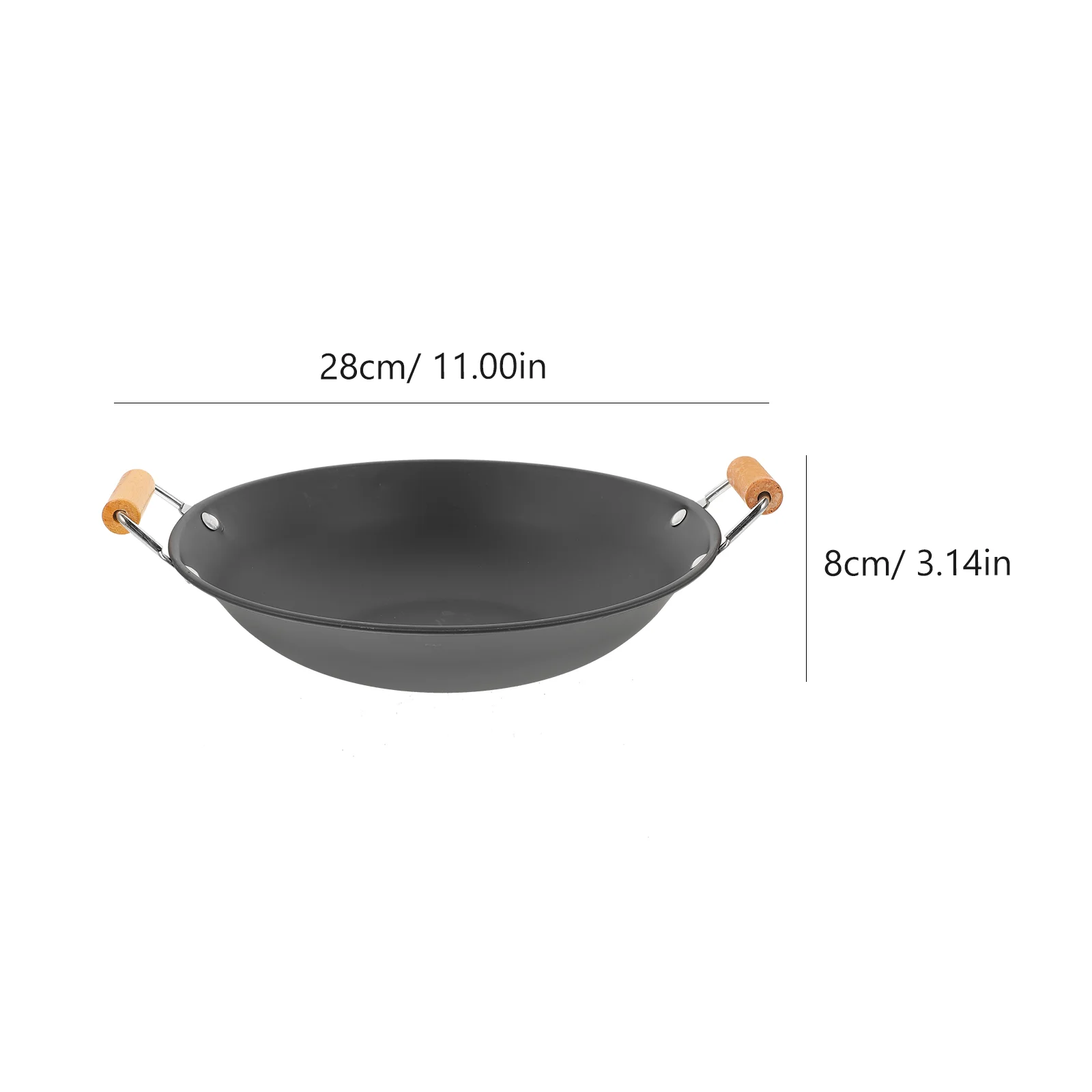 Stainless Steel Griddle Cooking Pot Paella Frying Pan Small Hot Thickened Work on