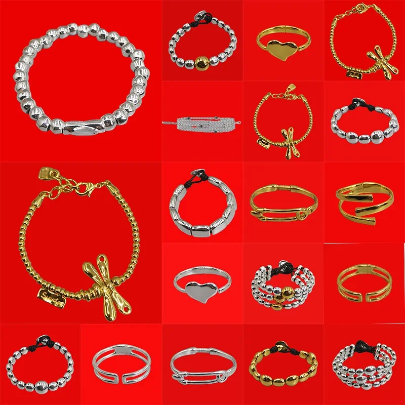 Jewelry Handmade Set2026 Spanish Fashion Luxury Silver and Gold Series Bracelet Light Luxury Exquisite Jewelry Set