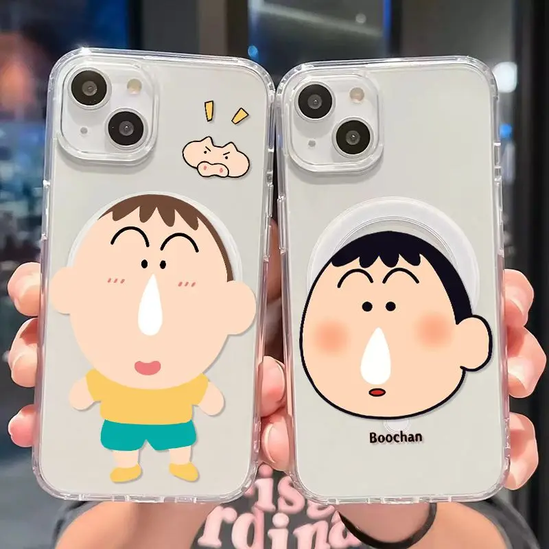 Funny Cute Boochans Couple Magsafe Magnetic Phone Case for iPhone 16 15 14 13 12 11 8 7 Plus Pro Max X XR XSMax Soft Clear Cover