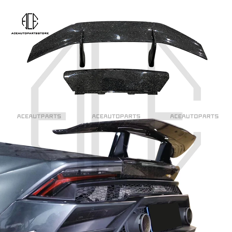 

Rear Carbon Fiber P Style Rear Trunk Duck Spoiler Wing For Lamborghini Huracan LP580 LP610 EVO Forged Carbon Rear Spoiler