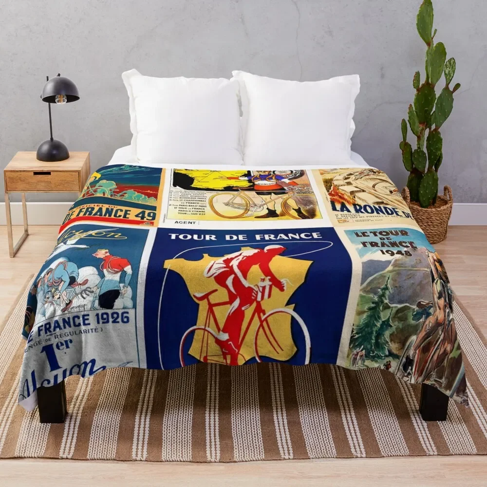 Bicycle Collage Throw Blanket Sleeping Bag Soft Big Luxury Brand Blankets