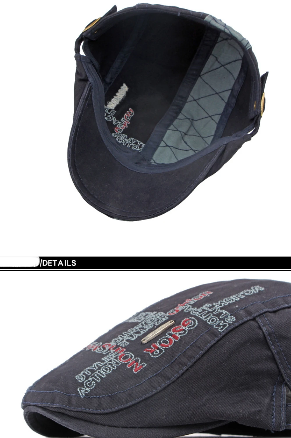 HT4655 Baskenmütze für Herren und Damen, Frühling Sommer Herbst Sonnenkappe, Unisex Ivy Flat Cap, Künstler-Malermütze, 100% Baumwolle Herren-Baskenmütze – Detail 11