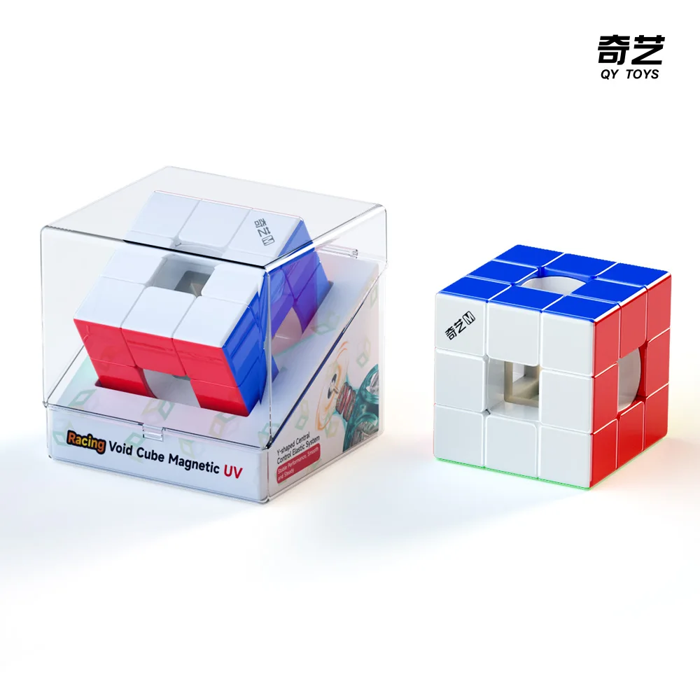 

[Picube] QiYi Racing Void Cube Hollow Magnetic UV Magic Speed Cube Stickerless Fidget Toys Cubo Magico Puzzle Qiyi Hollow 3x3 M