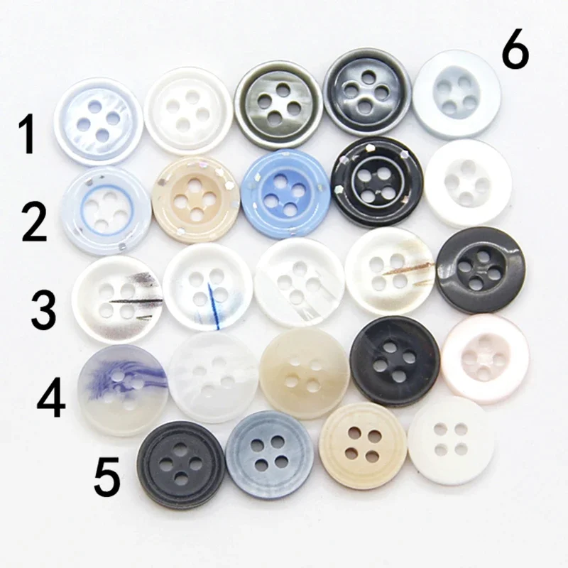 HENGC 9/10/11mm Round Resin Kids Shirt Sewing Colorful Buttons For Clothing Sleeve Decorative Accessories DIY Crafts Wholesale