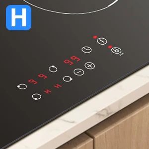 Eingebautes 4-Zonen-Keramikkochfeld 60 cm 6000 W Elektroherd mit Touch-Steuerung, Kompatibel mit Allen Kochgeschirrteilen, Timer, Kindersicherung, Restwärme-Warnung – Detail 5