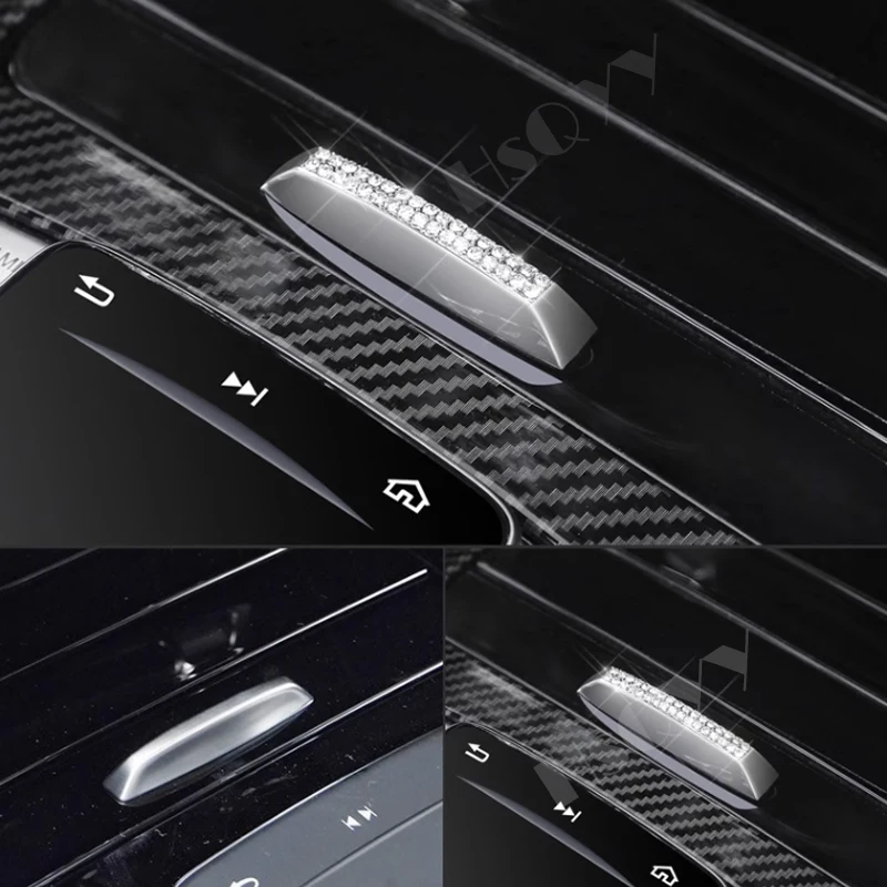 

For Mercedes Benz GLA GLB B Class W247 X257 X247 AMG Center Console Trim Steering Wheel Diamond Cover Crystal Sticker
