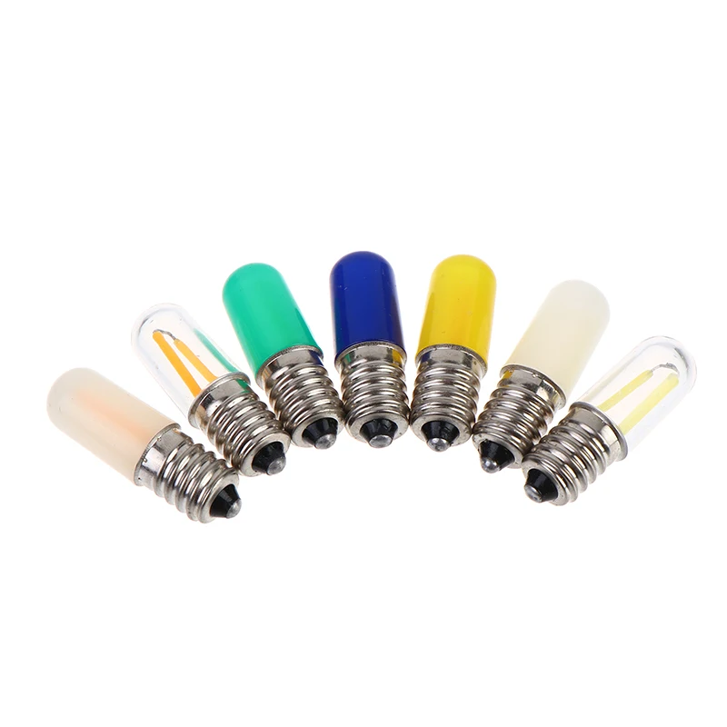 Multicolor LED Freezer Light Bulbs E14 220V COB Lamp Green Blue Yellow White Indicator Light For Sewing Machine