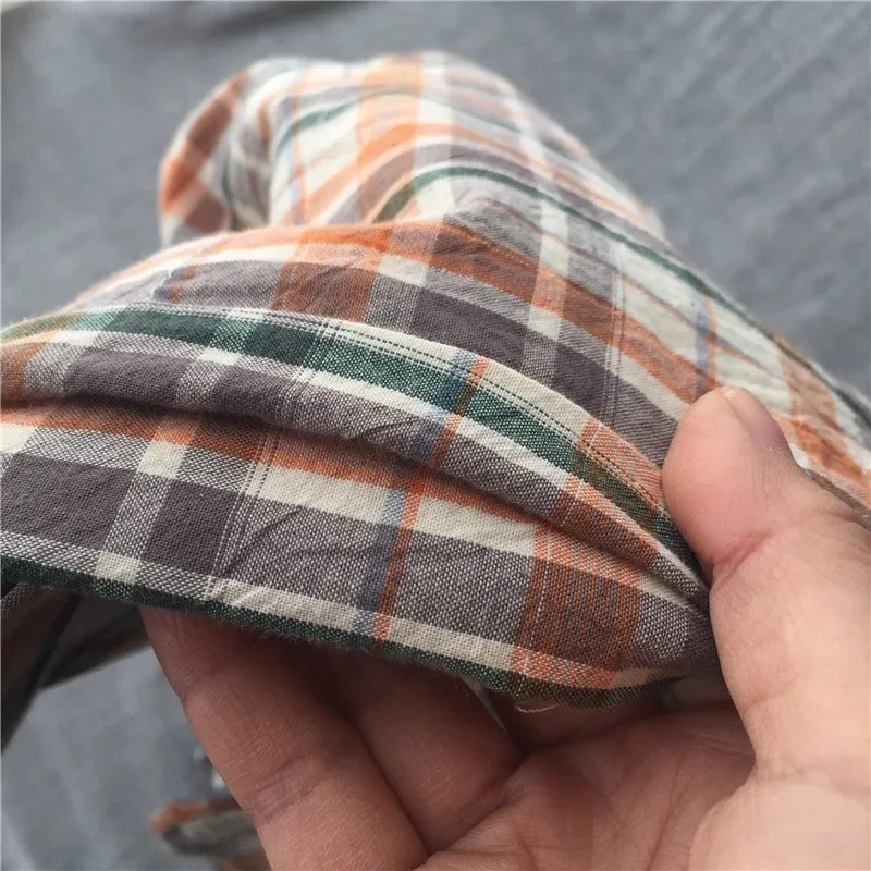 Ladies' Sleep Pants New Cotton Water-Washed Woven Trousers Men Plaid With Pockets Home Wear Autumn Couples Sleep Bottoms Pant