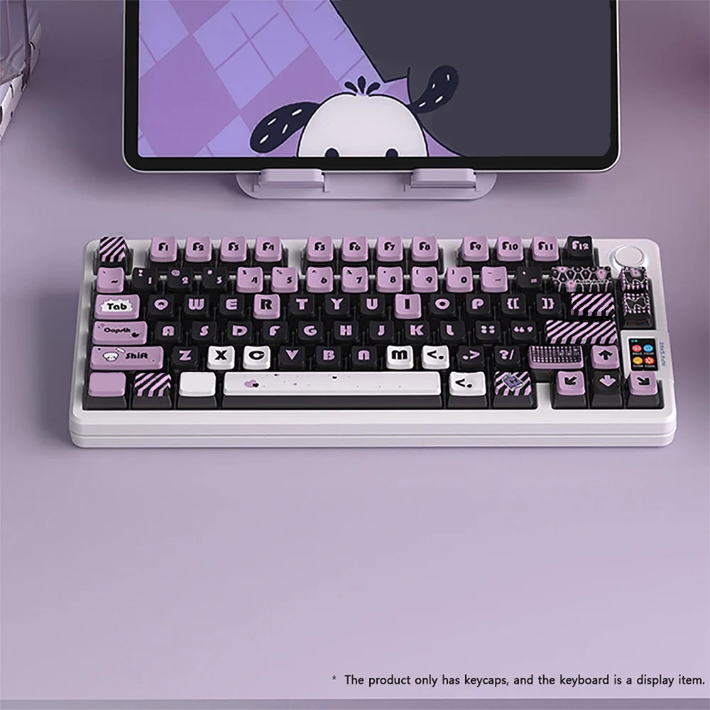 122 Keys Pudding Style Anime Games Keycap Cute Translucent OEM Profile Dye Sub PC PBT Keycaps for MX Switch Mechanical Keyboard