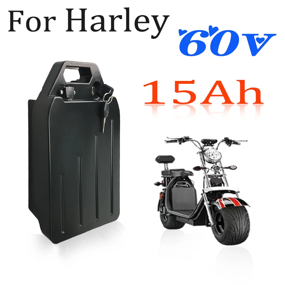 

For Harley electric vehicle 60V 15Ah high capacity waterproof lithium battery, two wheeled foldable electric scooter battery