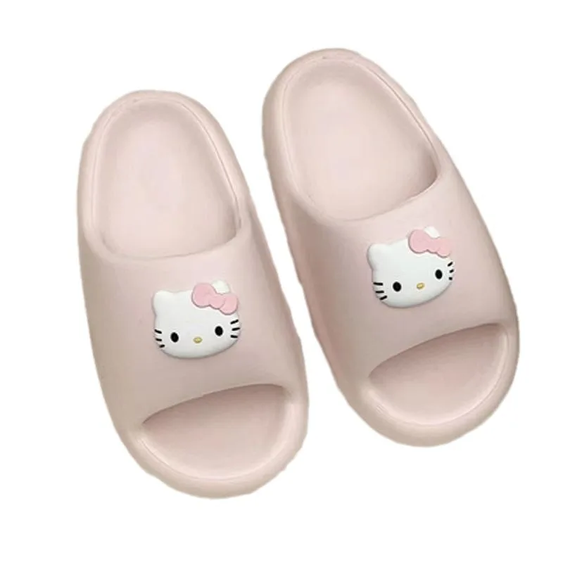 New Summer Sanrio Slippers Cute Hello Kitty Home Home Indoor Non-slip Soft Platform Ins Outside Wear Slippers Accessories Gift