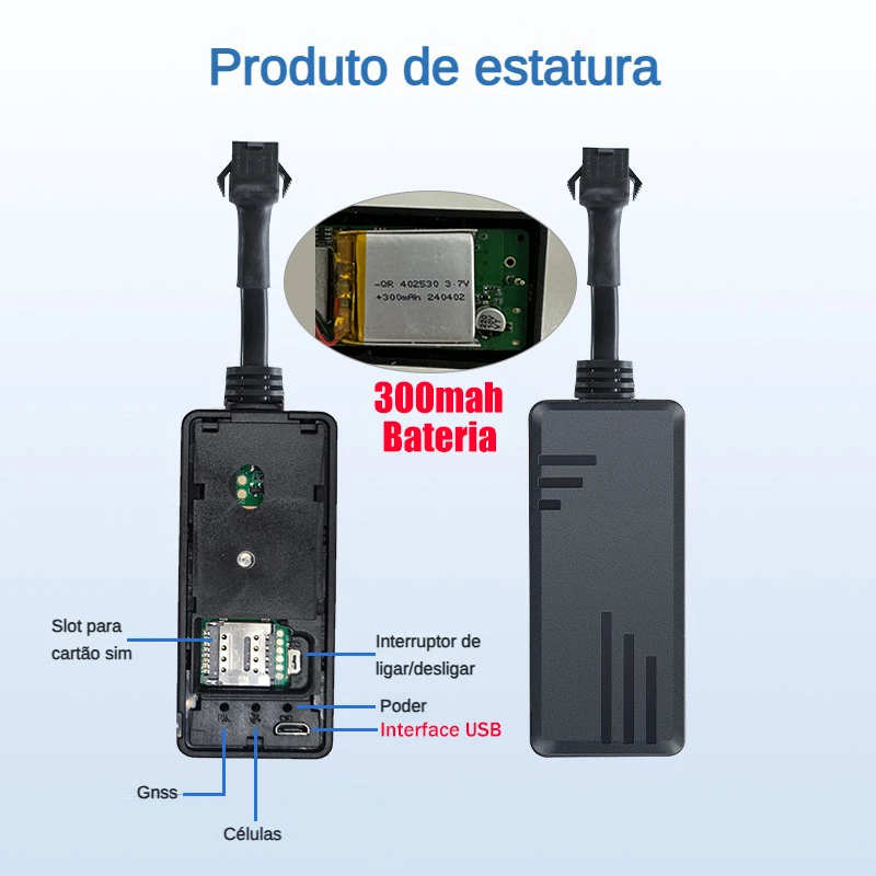 SinoTrack-J16 Relé GPS Tracker, 4G Realtime Tracking Locator Device, protocolo GT06 com plataforma livre e App Acc Alarm