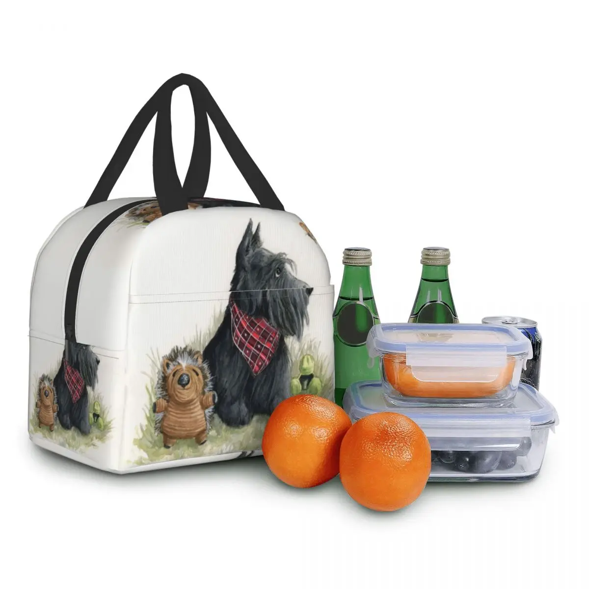 Scottish Terrier Resuable Lunch Boxes Women Multifunction Butterfly Scottie Dog Thermal Cooler Food Insulated Lunch Bag