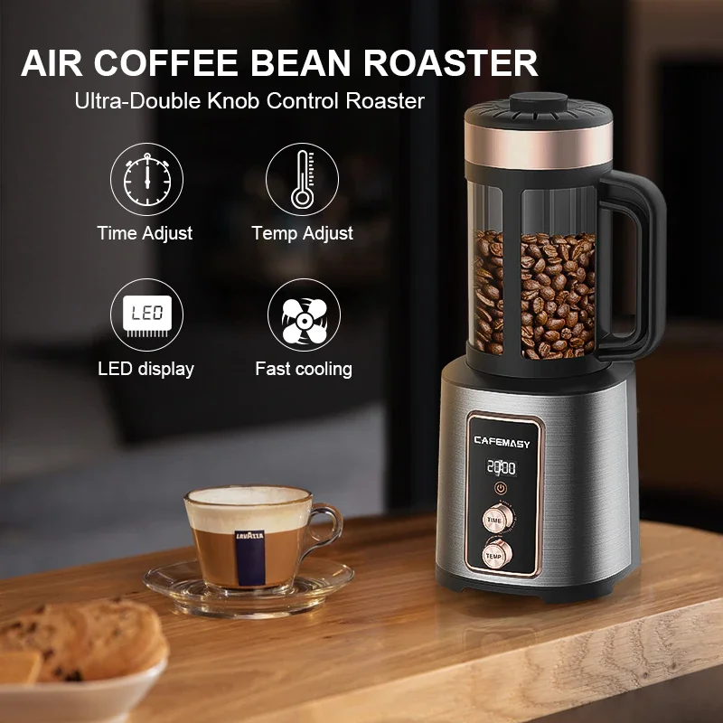 

Electric Coffee Bean Roaster Automatic Timing Hot Air Type Bean Roaster Temperature Regulation Cooling Coffee Roasting Machine