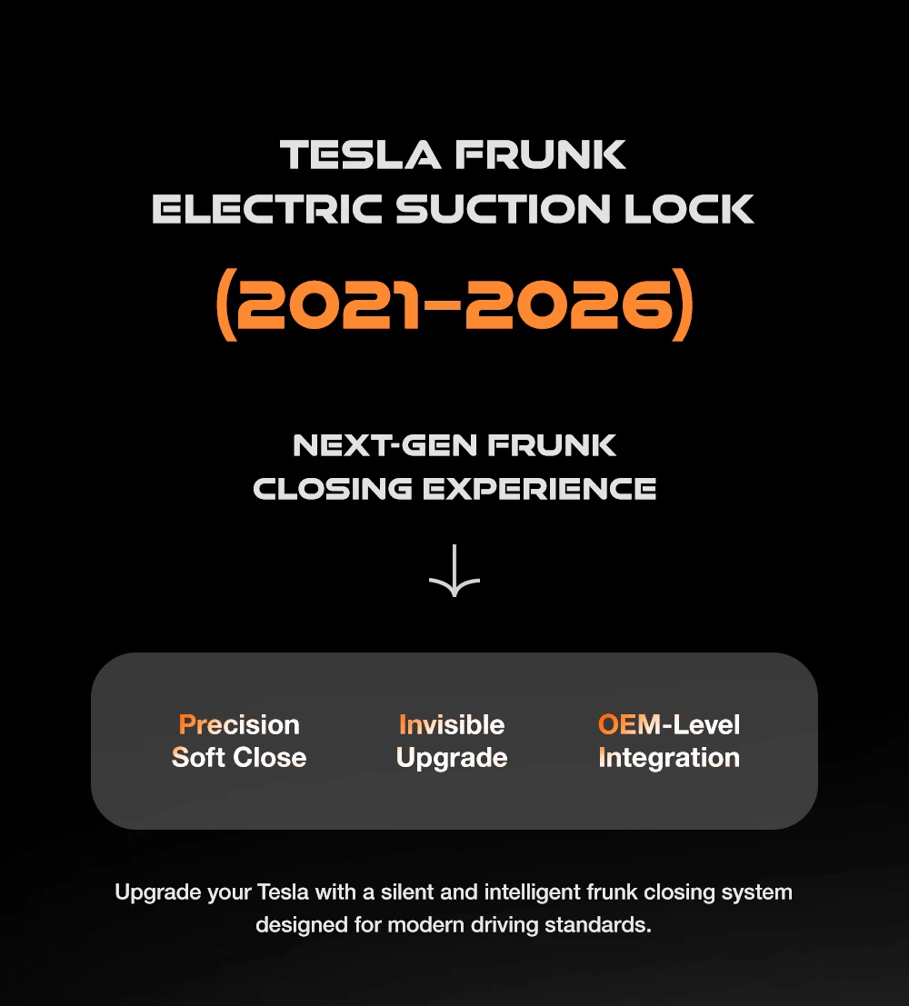 Elektrischer Vorderkofferraum-Schließer Automatischer Soft-Close-Saugverschluss für Tesla Model 3 2021 2022 2023 2024 2025 2026 – Detail 1