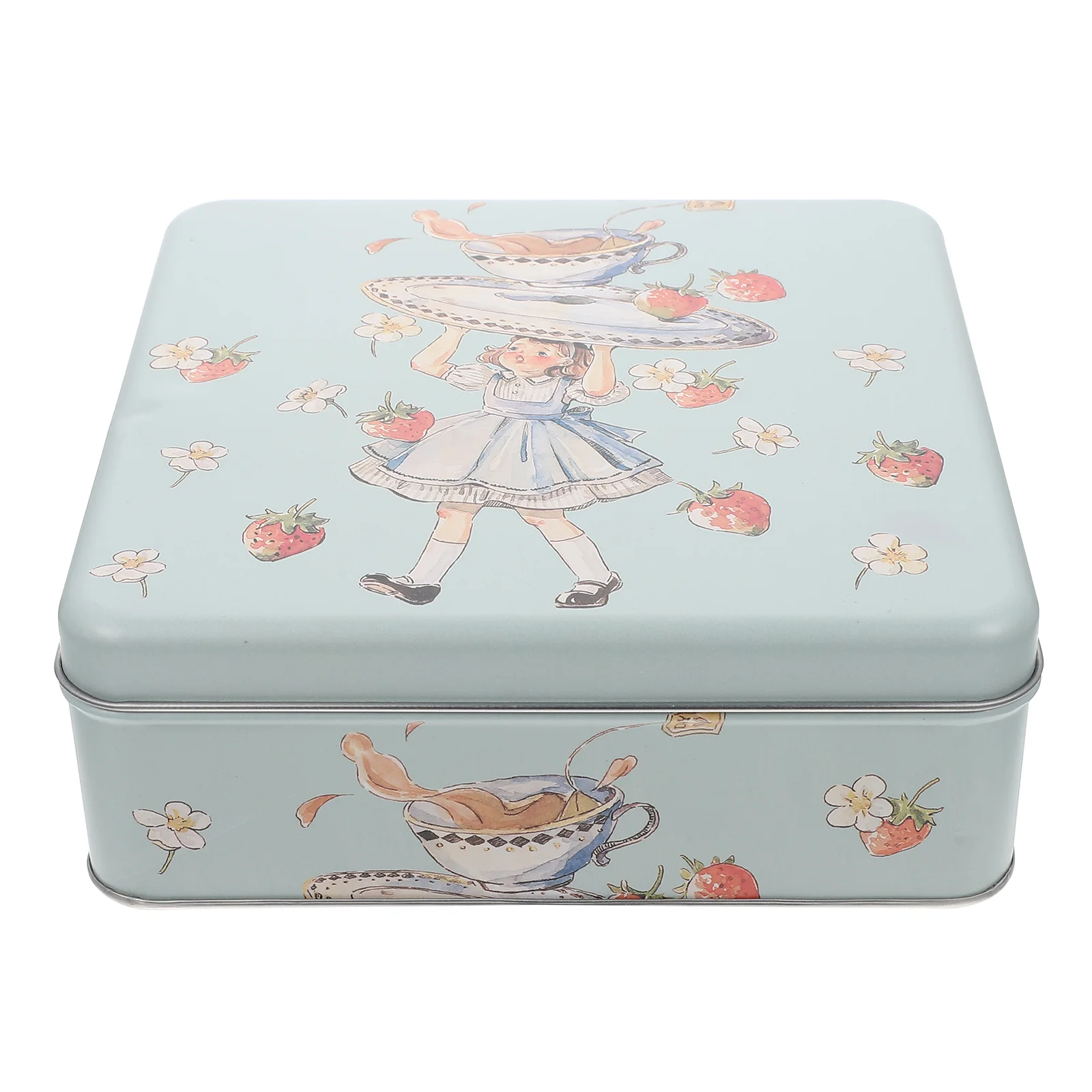 

Biscuit Tin Box Decorative Cookie Case Storage Jar Sugar Sweet Container Party Favors Holder