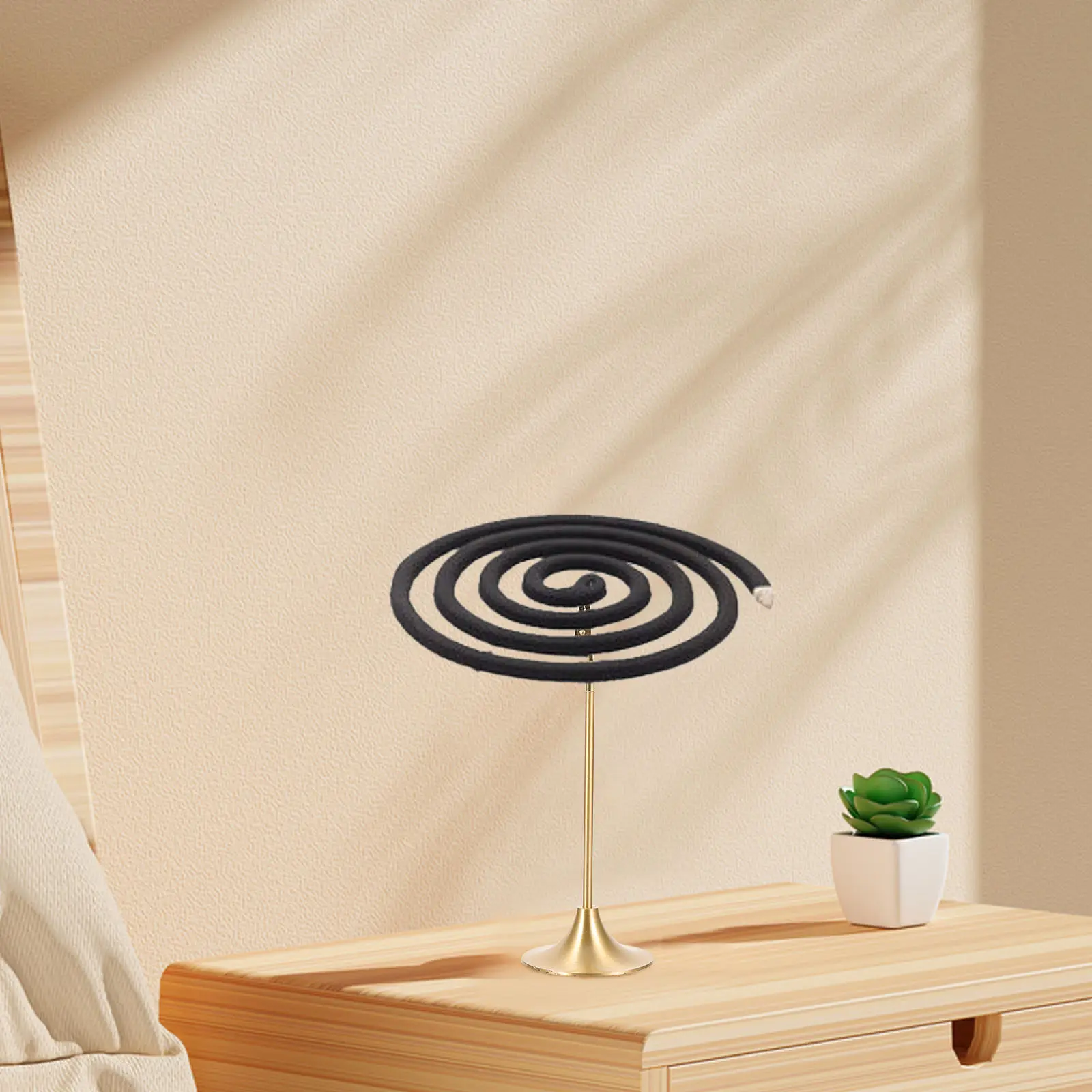 Brass Incense Coil Holder Desktop Alligator Clip Stand Nordic Style Burner for Bedroom Home Decor