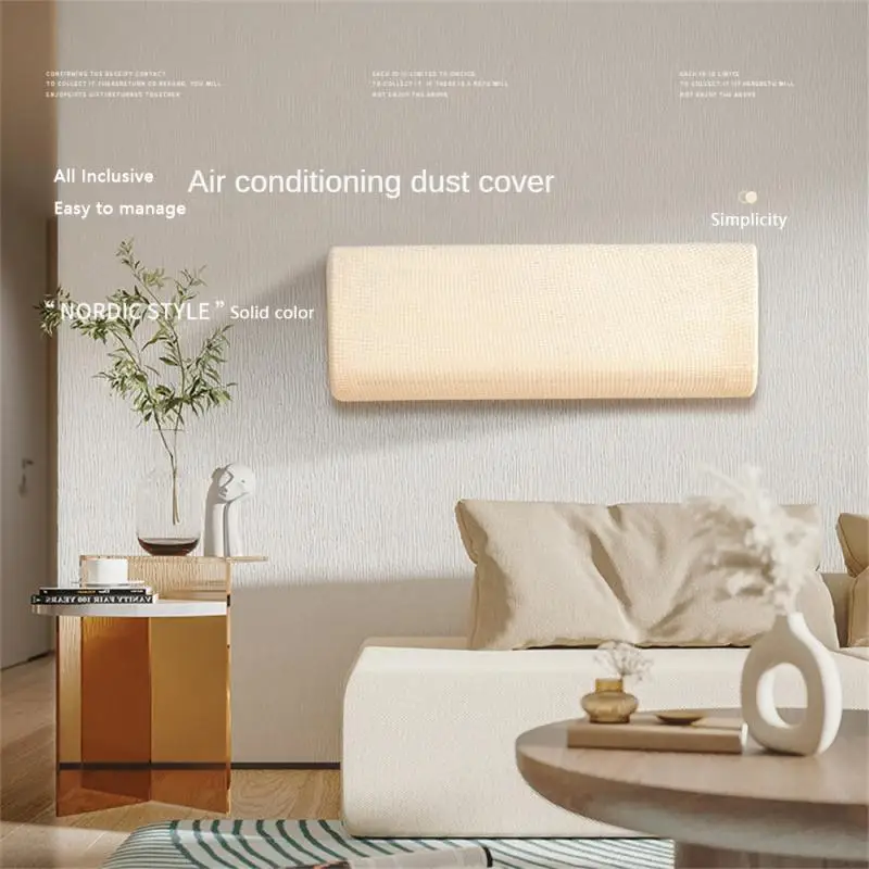 1PCS Air Conditioner Dust Cover Solid Color Home Decor Soft Wall Mounted Protector Protective Easy Cleaning Cover Classic Dust