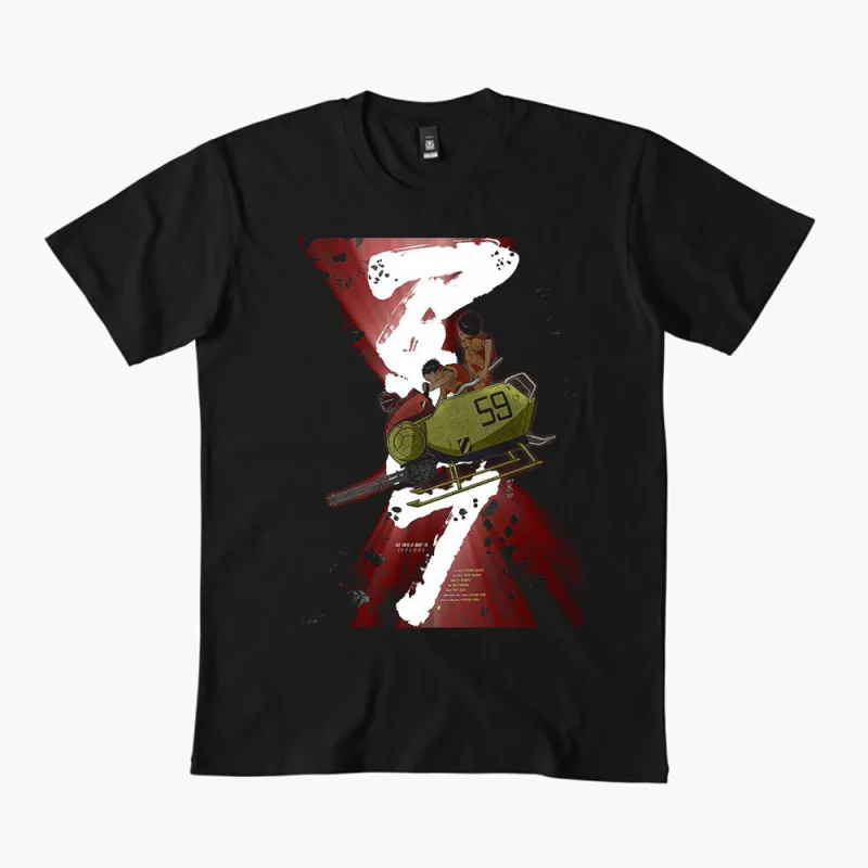 

0310 Vintage Akira Anime T Shirt Cyberpunk Manga City explosion Graphic clothes cyber mecha Neo-Tokyo Streetwear All size tops