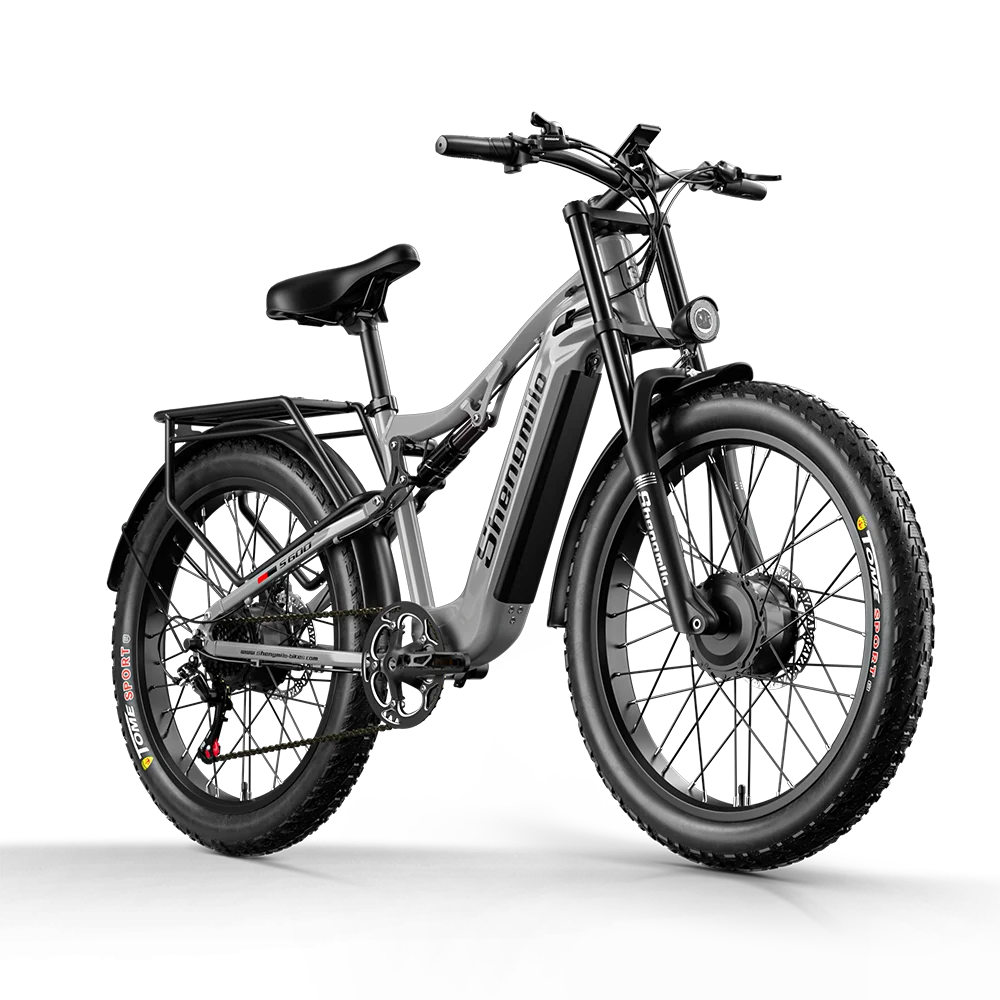 Shengmilo S600 Adult 2000W Men's E-Mountain ebike with Two Motors, 48V17.5AH840WH Battery,26 Inch Wide Tyre Men's Electric Bike