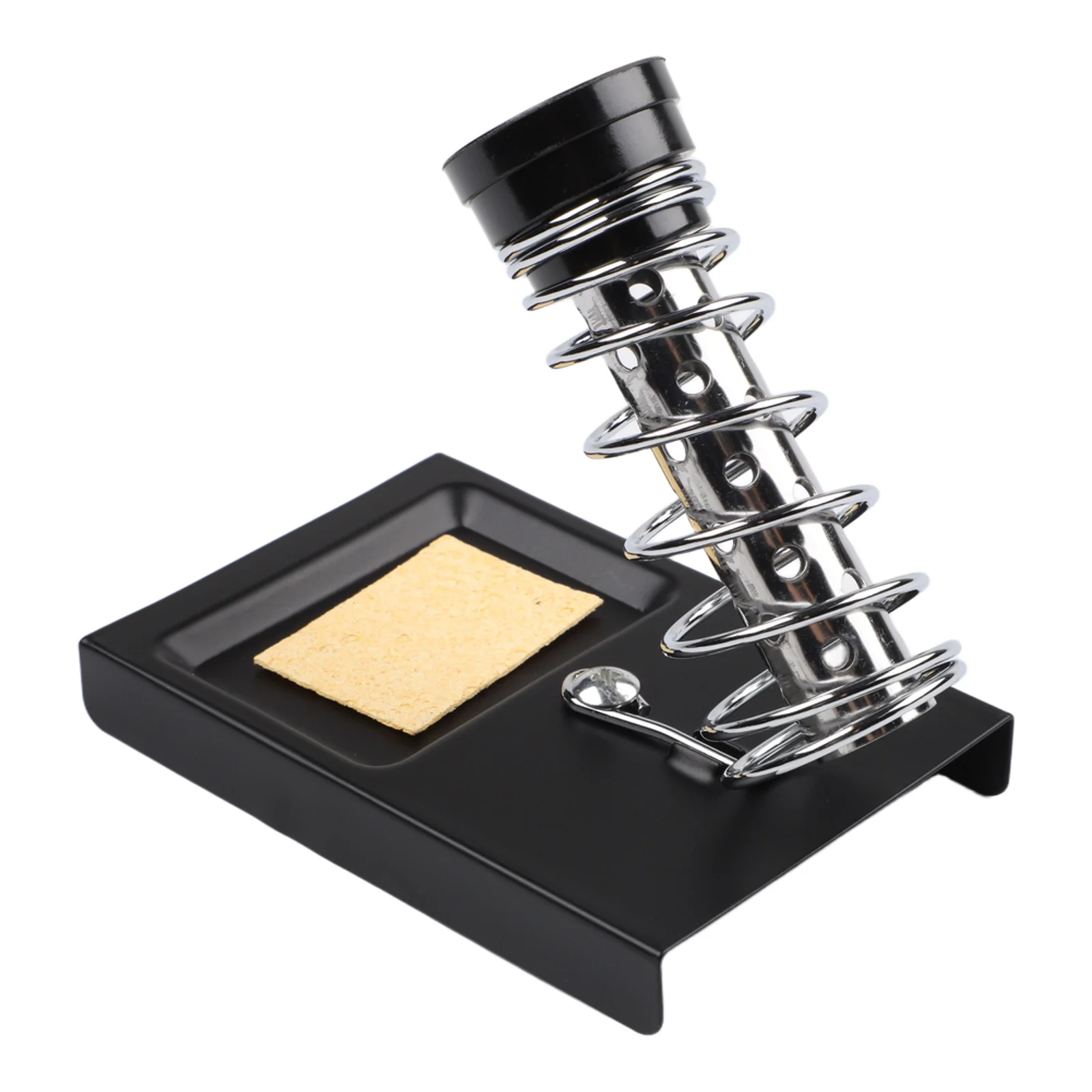 Metal Soldering Iron Stand Holder with Sponge and Screw Fixation for Secure and Organized Electric Soldering Iron Use