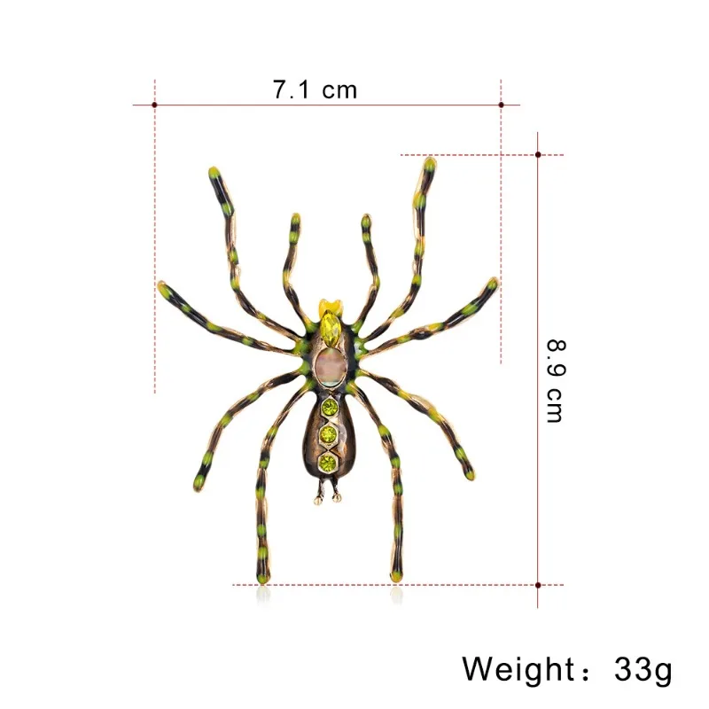 Spider brooch quirky personality, exaggerated large spider brooch, fashionable and versatile clothing accessories